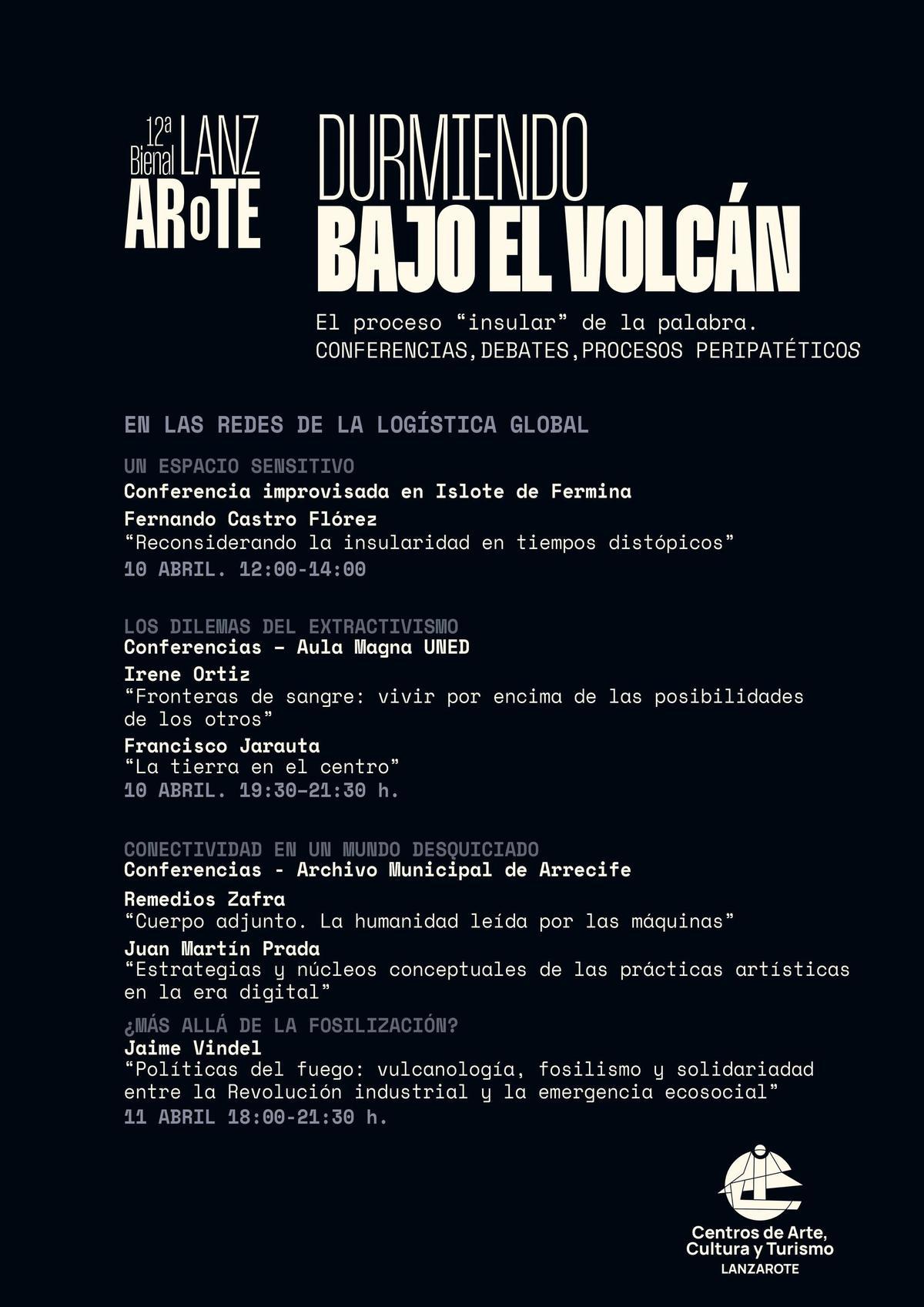 Cartel del ciclo Durmiendo bajo el volcán