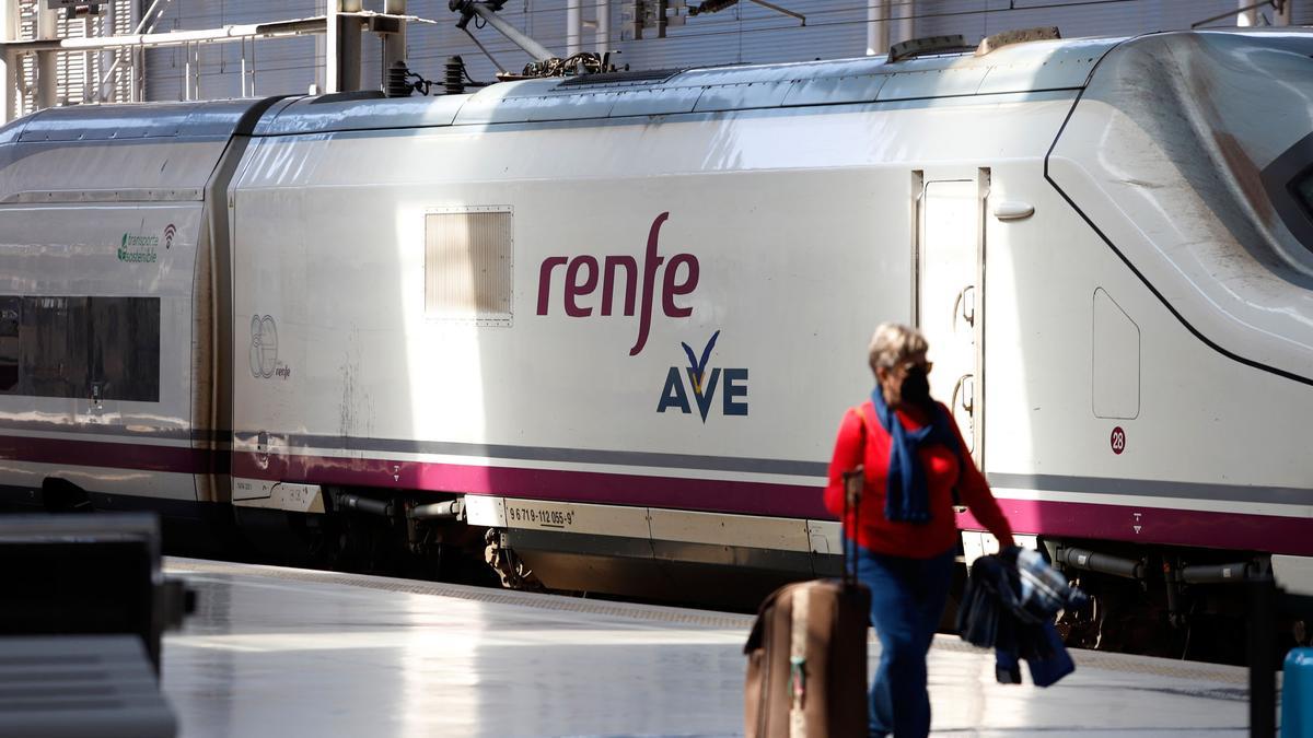 Un tren de Alta Velocidad, en la estación María Zambrano.