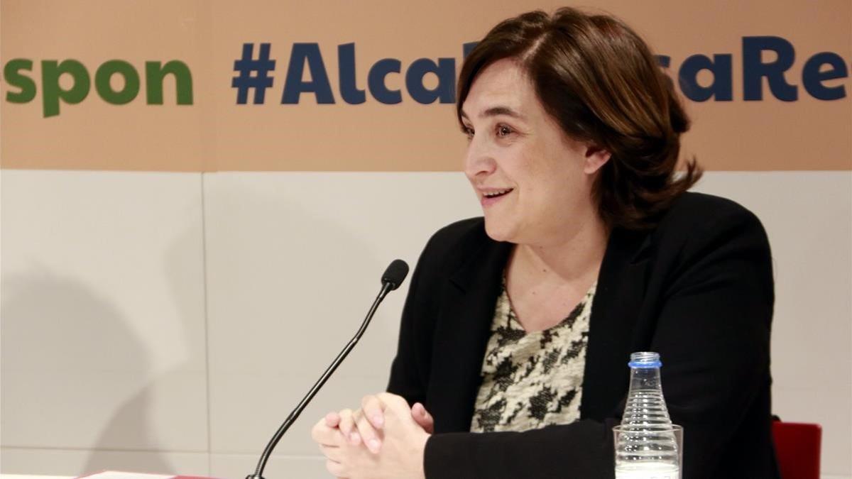 Colau, durante el acto 'La alcaldesa responde', esta tarde