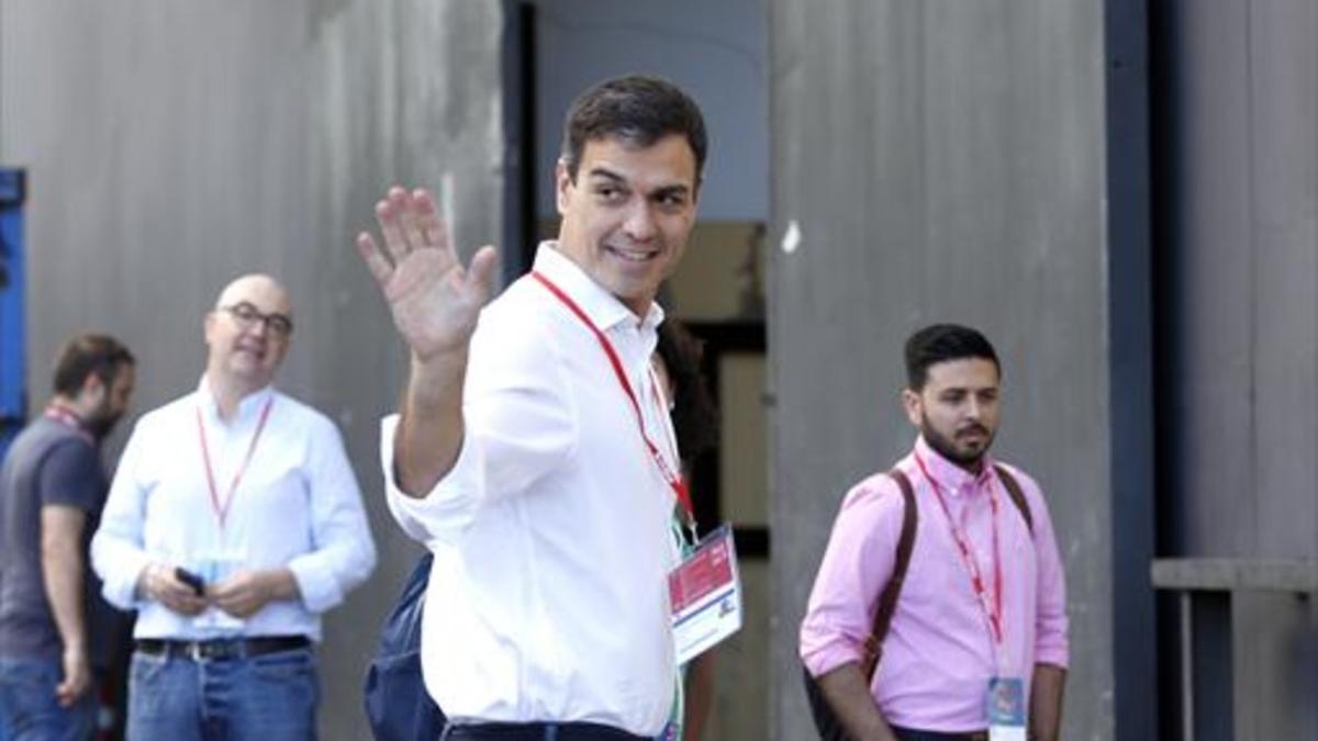 Pedro Sánchez, en el congreso socialista de Madrid