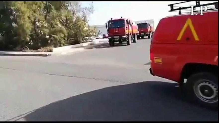 Vídeo: La UME se une a las labores de extinción del incendio de Valleseco