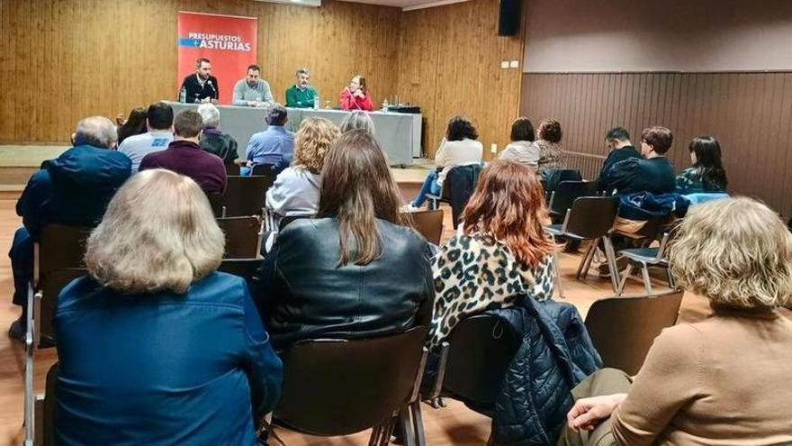 Asamblea abierta del PSOE en Lena para explicar el presupuesto del Principado para este año