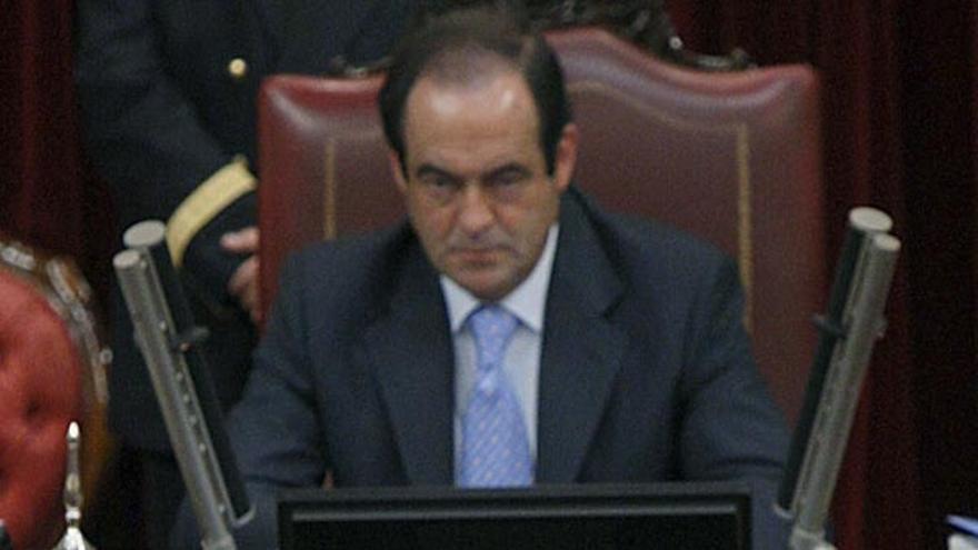 José Luis Rodríguez Zapatero, durante su intervención en el Congreso.