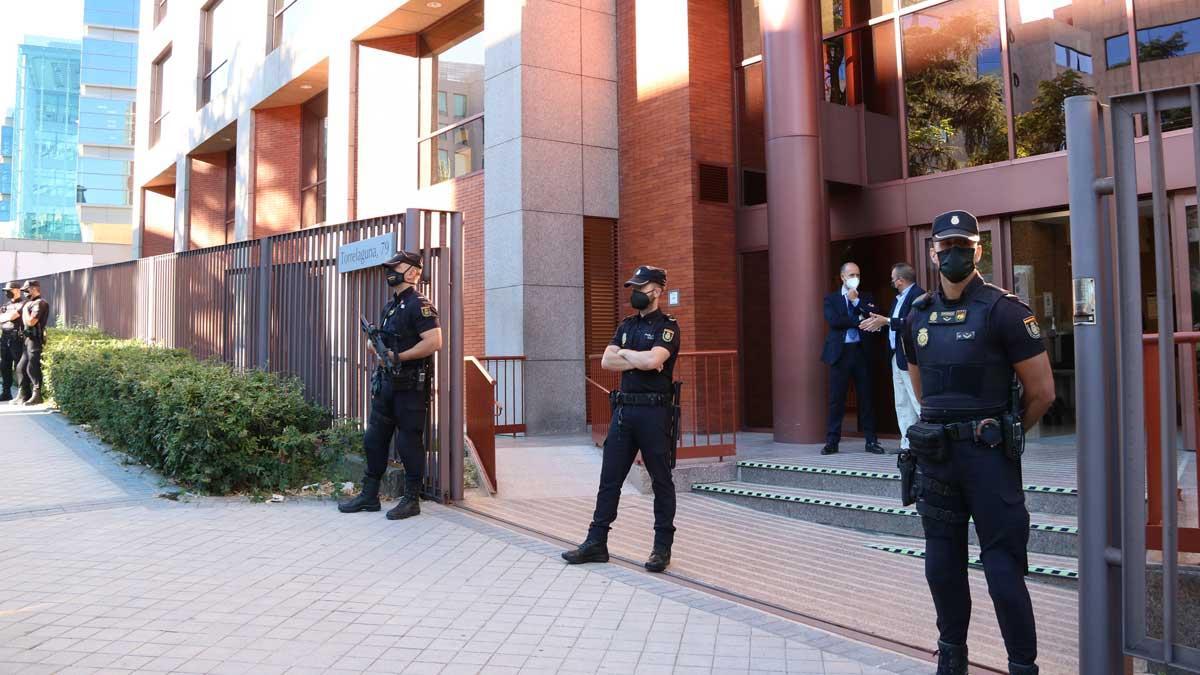Entrada de la sede del Tribunal de Cuentas en Madrid