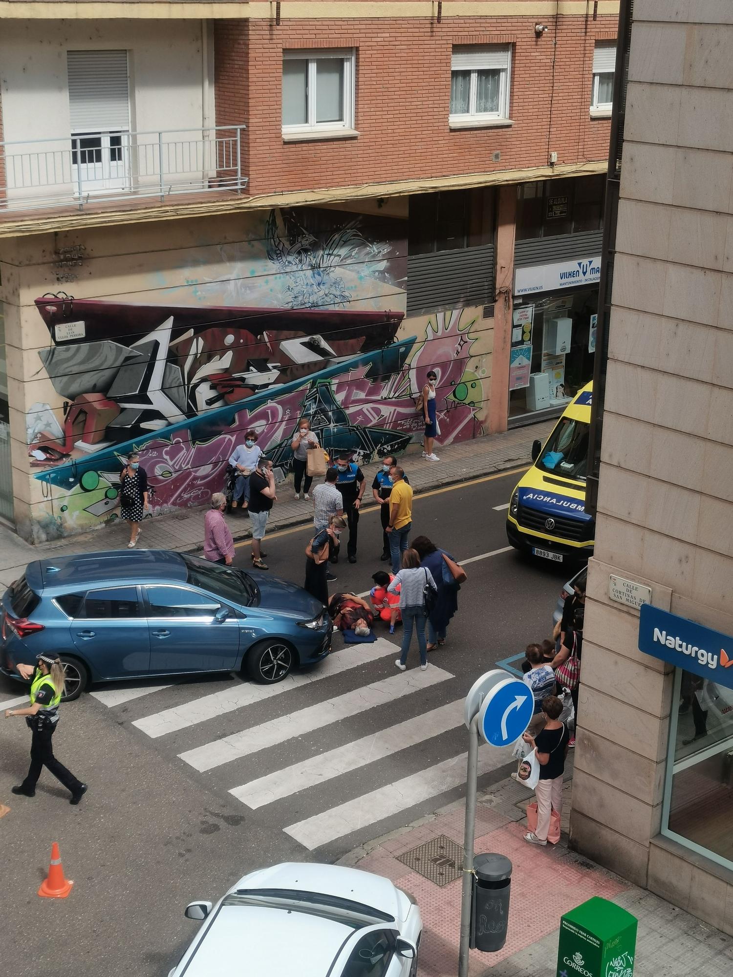 Imagen del atropello en Zamora capital.