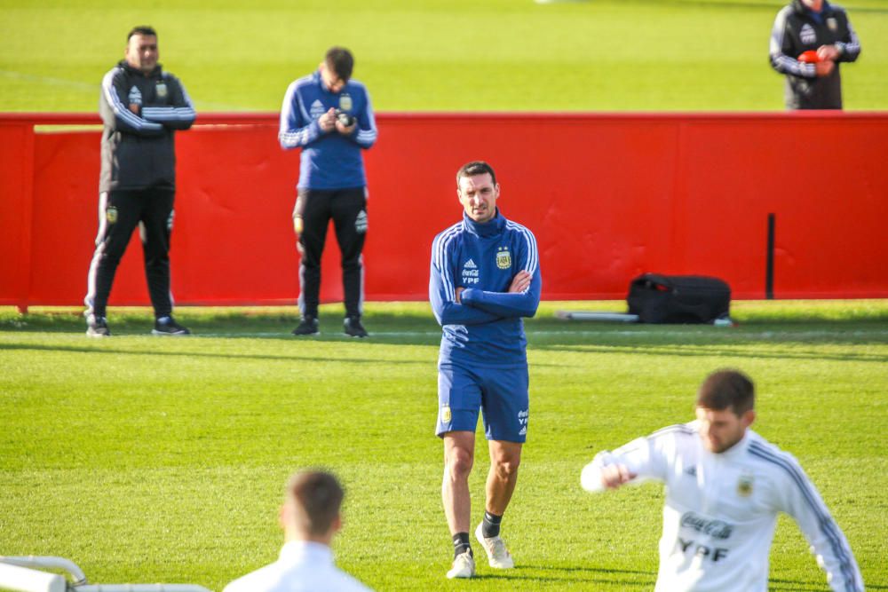 Segundo entrenamiento de la Argentina de Messi en Son Bibiloni