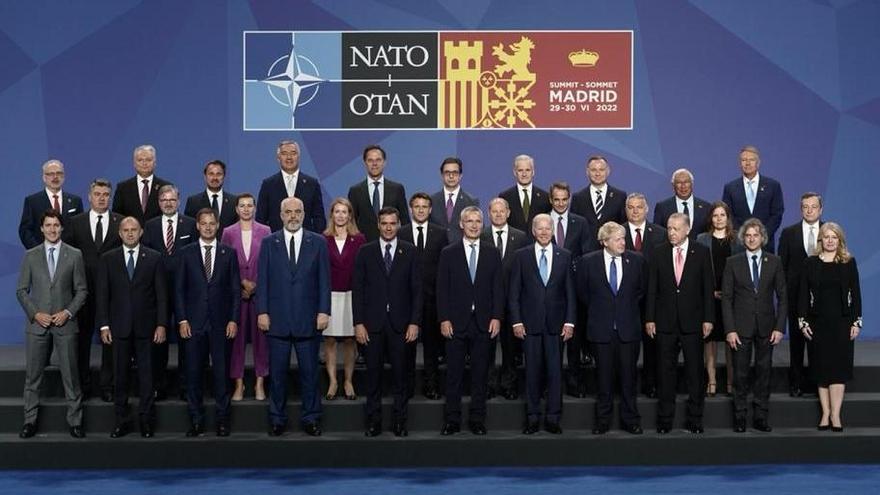 La foto de familia de los líderes de la OTAN en Madrid