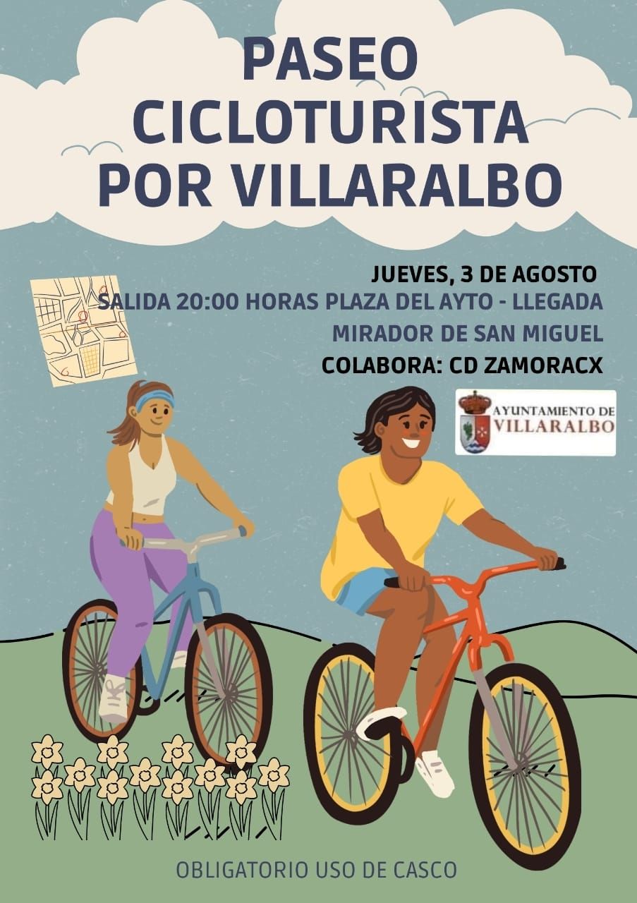 Paseo cicloturista en Villaralbo
