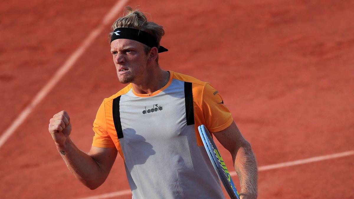 Alejandro Davidovich, en su partido ante Federico Delbonis.