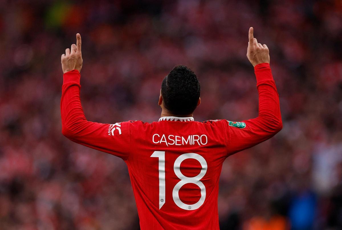 Casemiro, con la camiseta del Manchester United