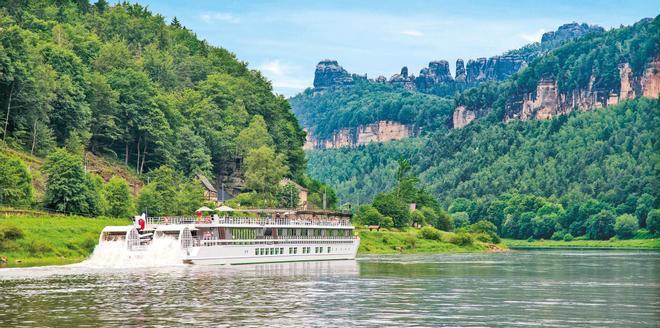 Paisaje durante la navegación a bordo del MS Elbe Princesse de CroisiEurope