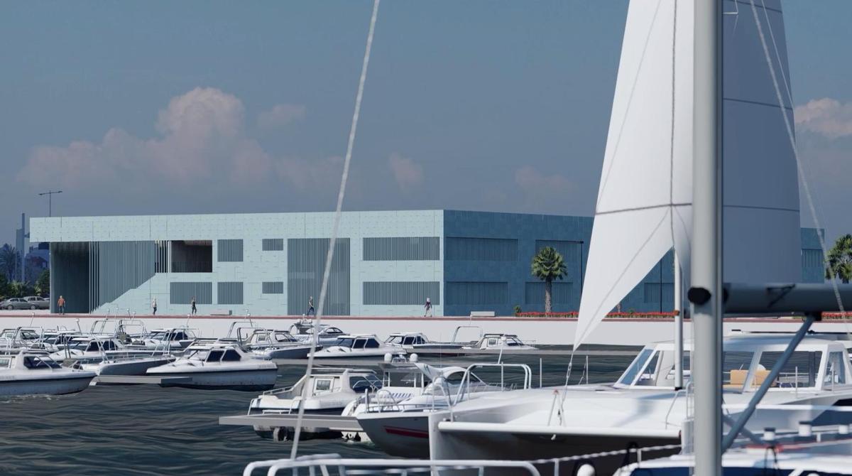 Imagen virtual del nuevo edificio contemplado desde el paseo