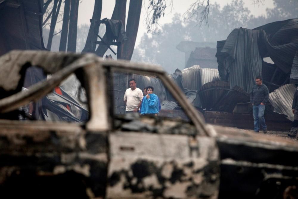 Efectes dels incendis que afecten Galícia, aquest dilluns 16 d''octubre del 2017