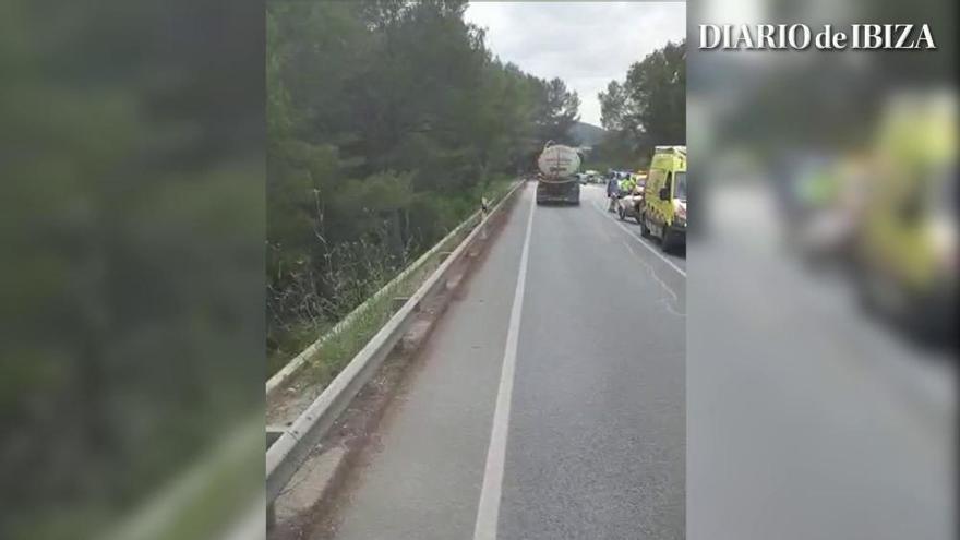 Muere un motorista en un accidente de tráfico en Ibiza
