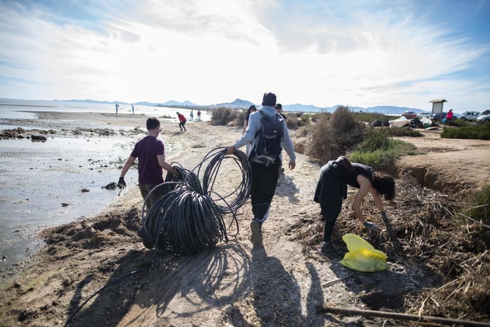 Recogida de plásticos en el Mar Menor