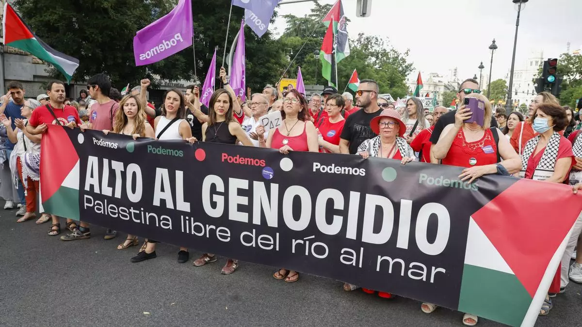Cientos de personas claman en Madrid por el fin del "genocidio" en Gaza