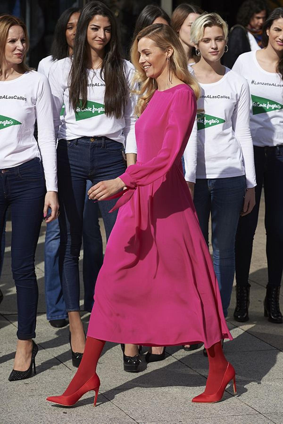 Valentina Zelyaeva a su llegada a la presentación