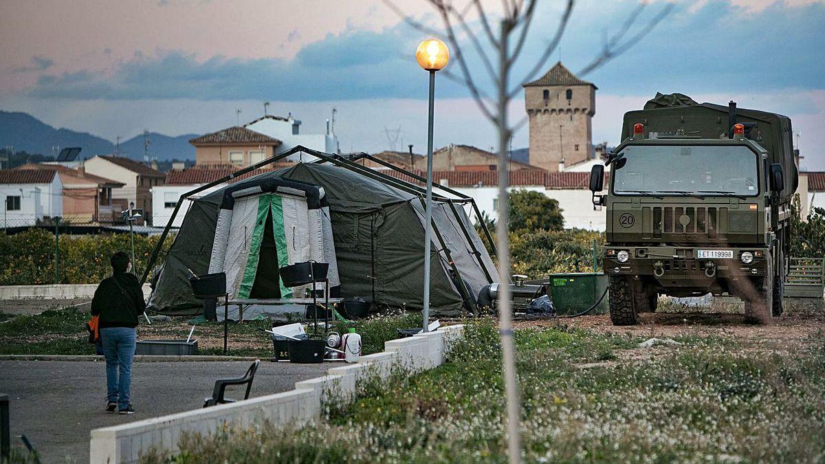 La UME instaló una carpa médica en el municipio de Quartell