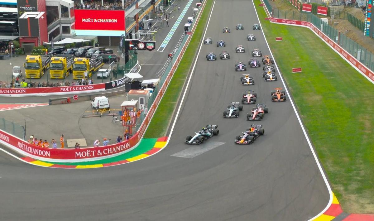 Salida del GP de Bélgica