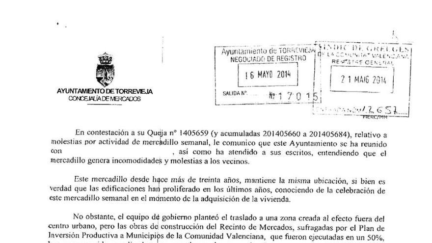 Imagen del informe firmado por el alcalde y remitido a la Sindicatura en el que fija la fecha para noviembre