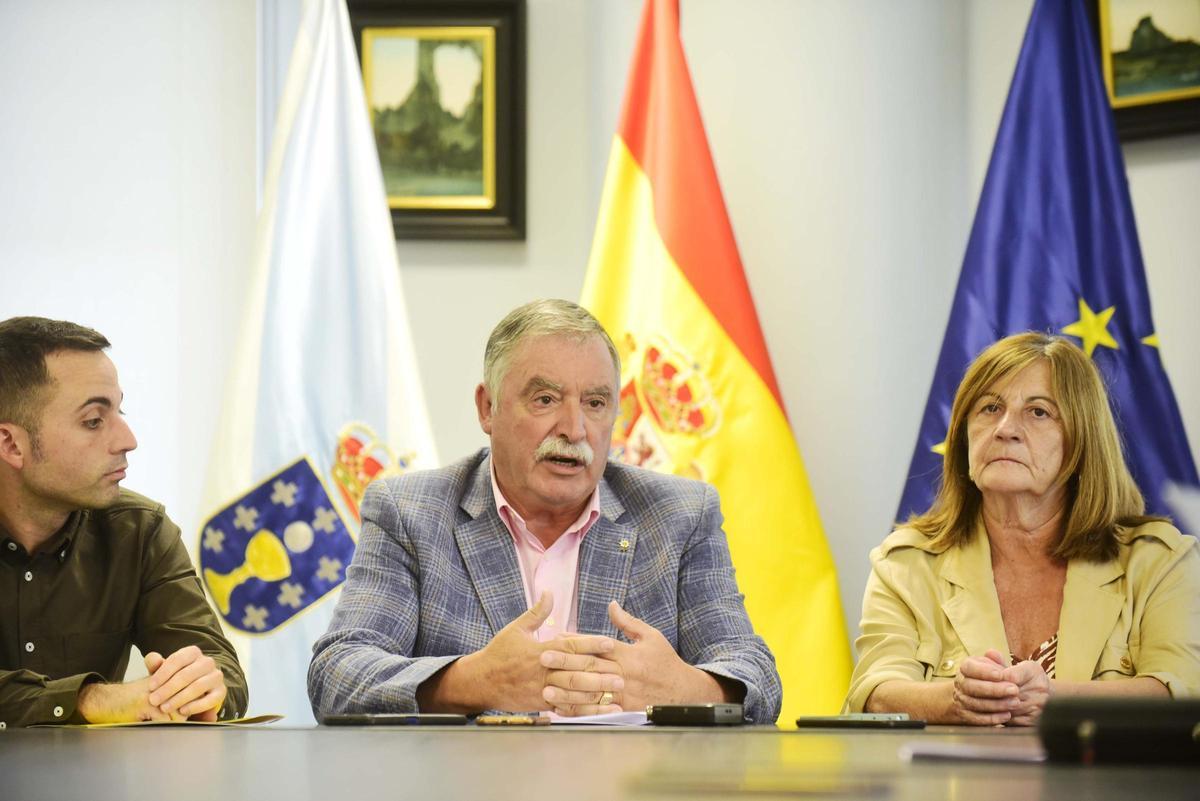 El alcalde Ángel García Seoane en rueda de prensa tras su absolución en el caso del derribo de Casa Carnicero.