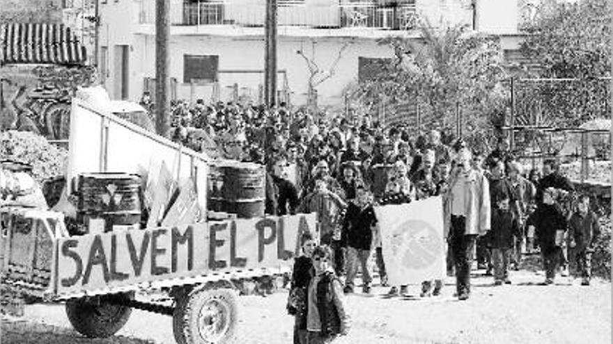 Vidreres va viure nombroses protestes per anul·lar el pla que preveia un polígon industrial en zona inundable.