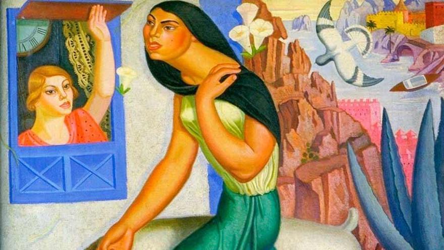 &#039;Mujer con cabra&#039; (1927) de Maruja Mallo.