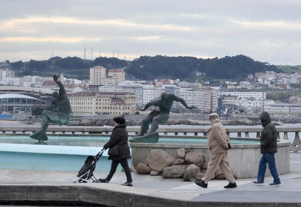 La ola de frío roza A Coruña