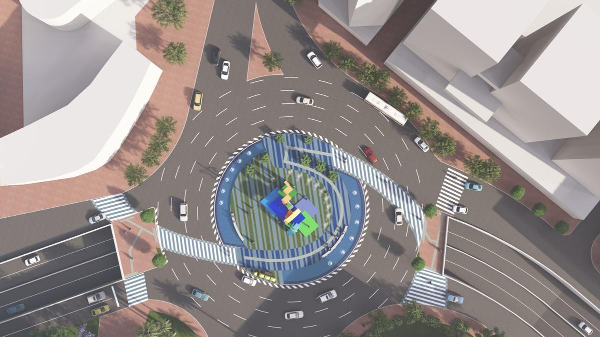 Recreación del proyecto ideado por los MUHER para la Plaza de La Opinión