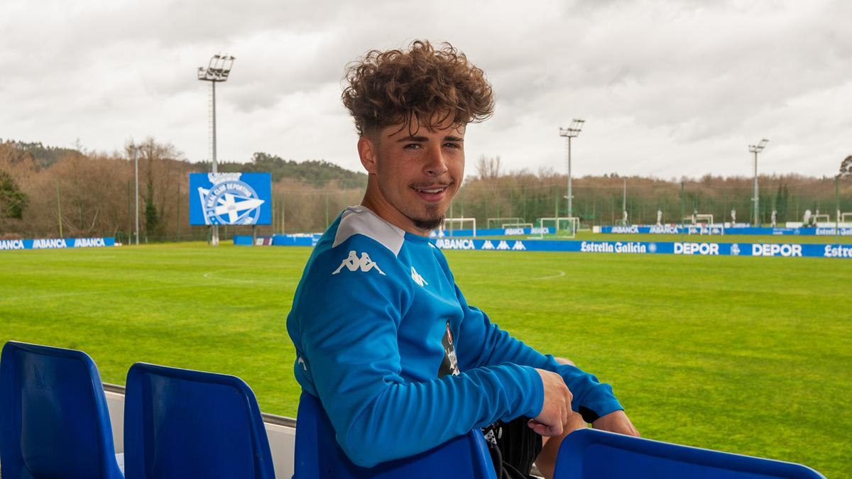 Mario Soriano, en la ciudad deportiva de Abegondo.