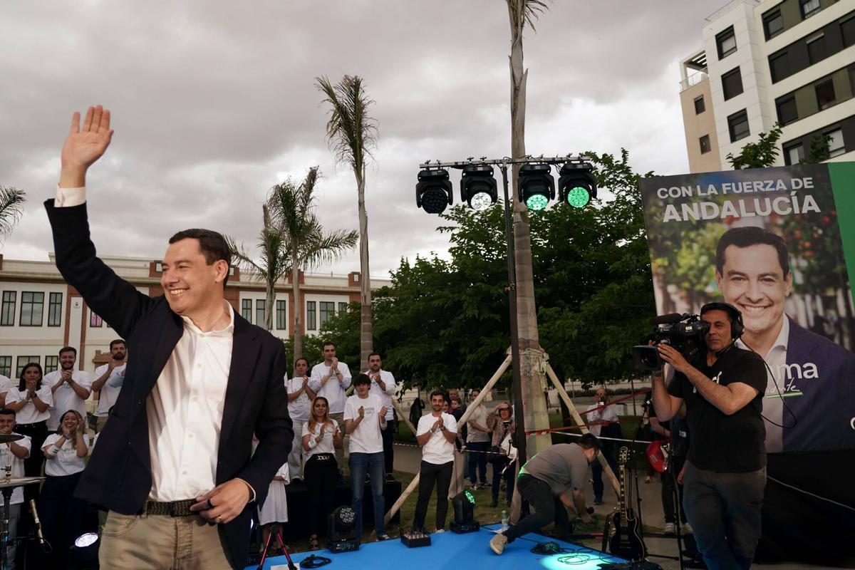 Cierre de campaña de Juanma Moreno, candidato del PP a la presidencia de la Junta de Andalucía, en Málaga