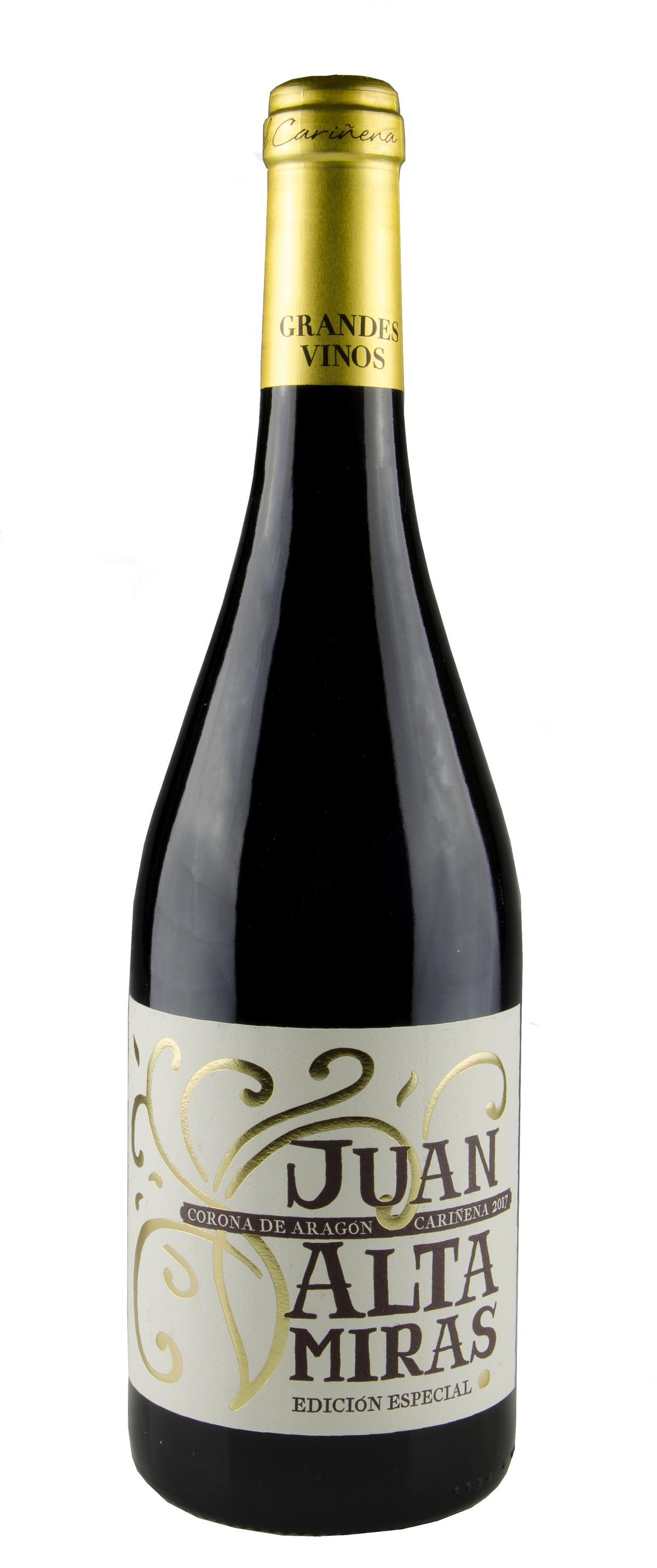 Vino homenaje al cocinero aragónes Juan Altamiras, comercializado por Grandes Vinos, de la DOP Cariñena