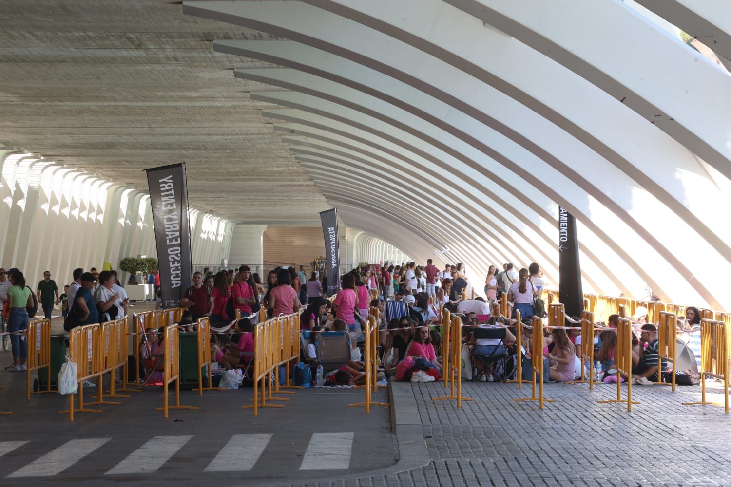 Largas colas para el concierto de Aitana esta tarde en València