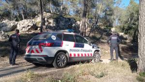 Imagen de Mossos buscando en el bosque