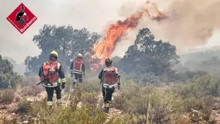 Estabilizado el incendio de la Font Roja tras quemar 185 hectáreas