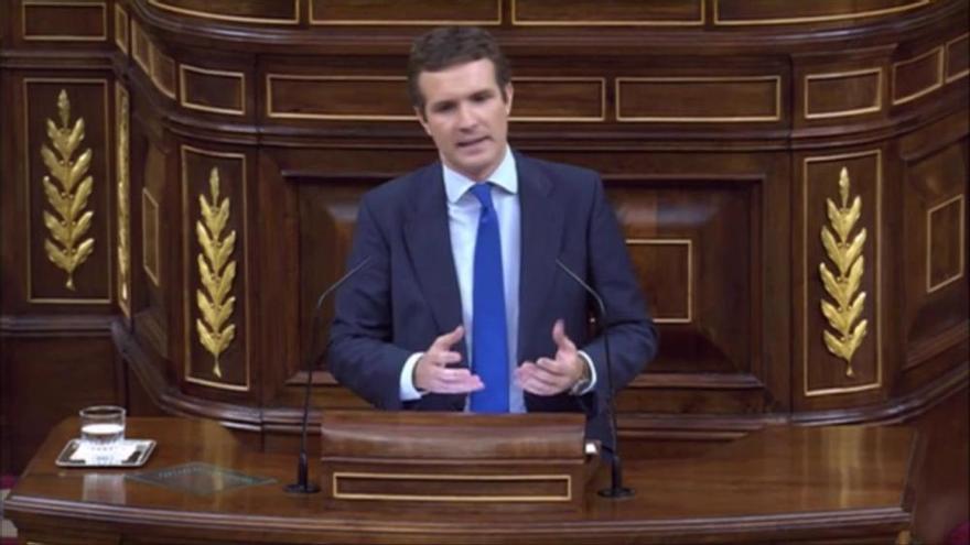 Casado acusa Sánchez «d'amagar la greu realitat que té Espanya amb l'independentisme»