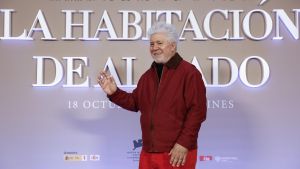 El director Pedro Almodóvar, este miércoles durante la presentación de su película en Madrid.