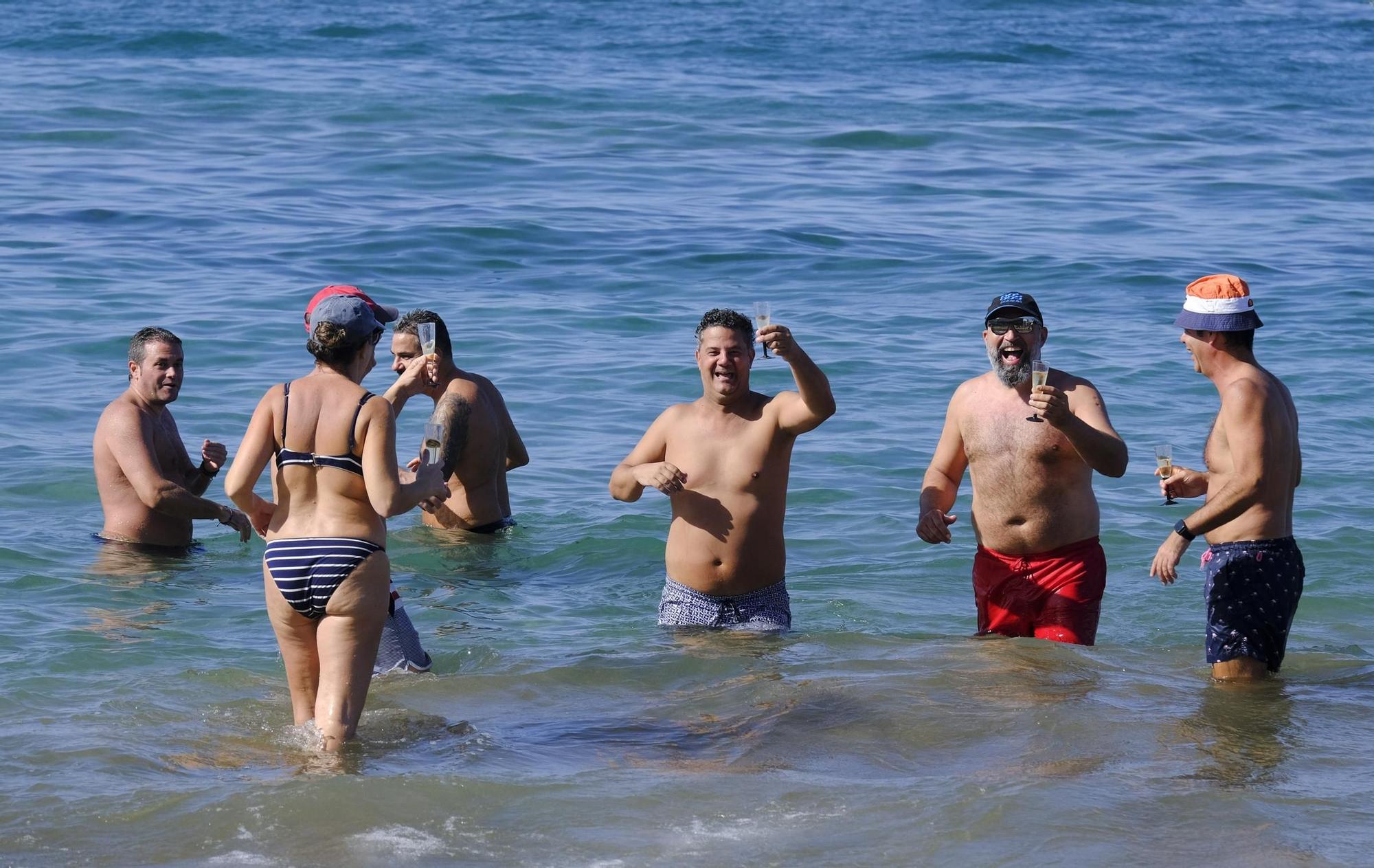 Playa de Las Canteras en año nuevo