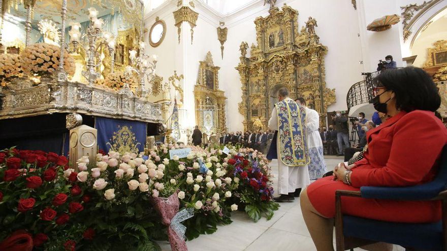 San Francisco acoge la misa en honor de la Dolorosa del Paso Azul de Lorca