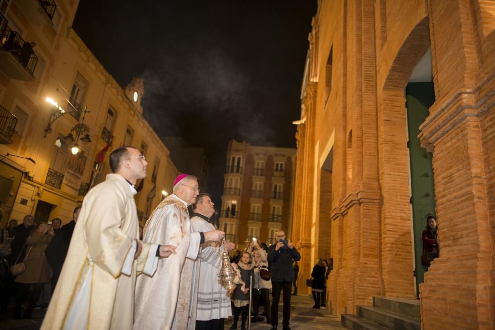 Inauguración de la fachada de la iglesia de Santa María de Cartagena