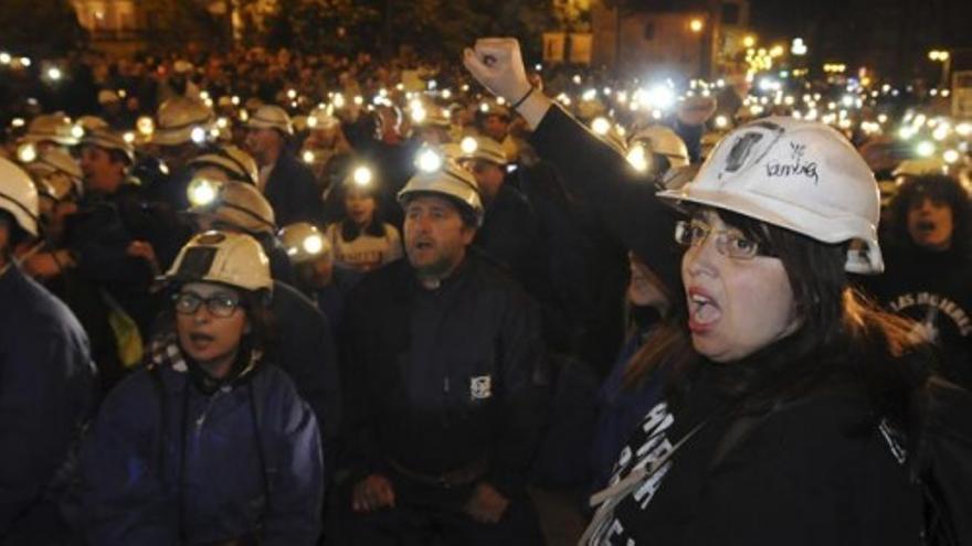 Marcha nocturna de los mineros de León