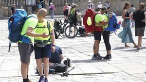 Tras un mayo de récord, el movimiento de peregrinos en el inicio de junio refleja la gran afluencia de caminantes que llegan a diario a Santiago.