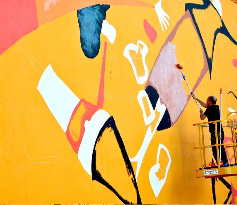 Mural de l'il·lustrador Valentí Gubianas a Navàs