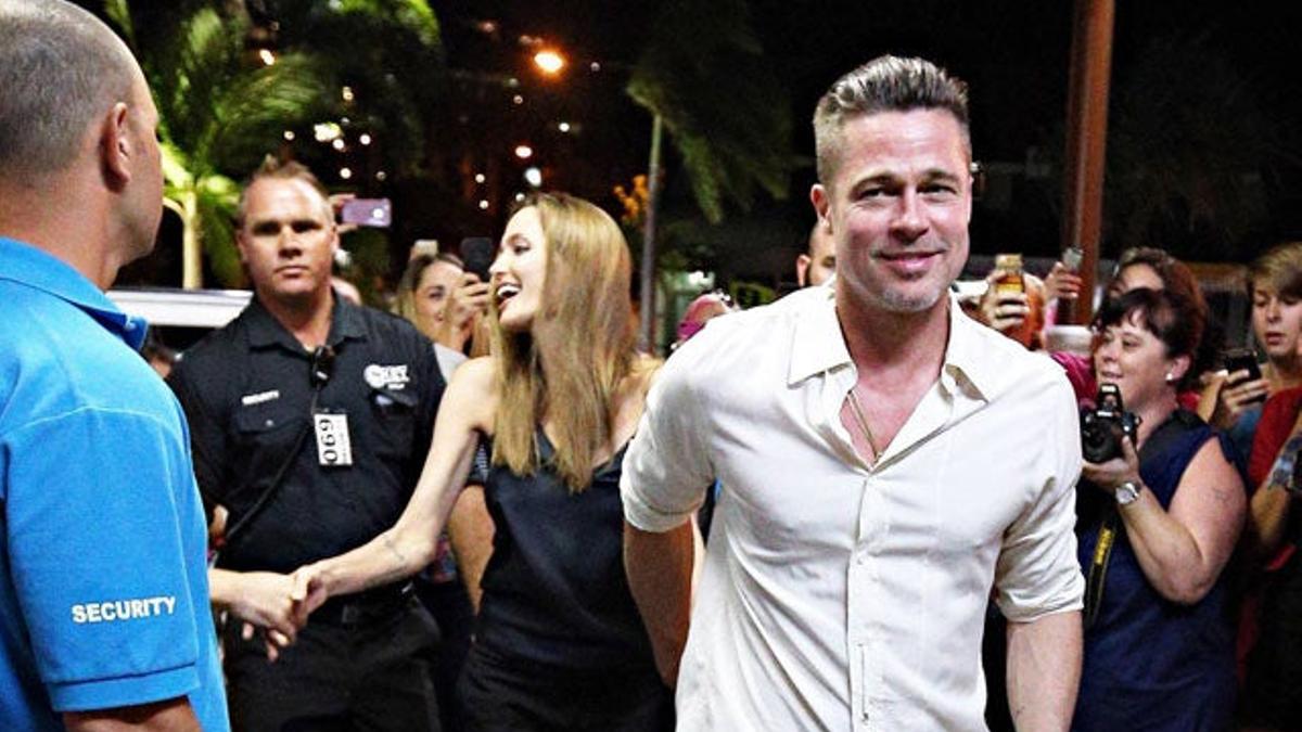 Brad Pitt y Angelina Jolie salen a cenar en Queensland