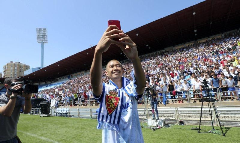 Presentación de Kagawa como jugador del Zaragoza