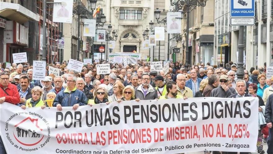 La pensión media en Aragón se situó en 985,72 euros en mayo, un 2 % más