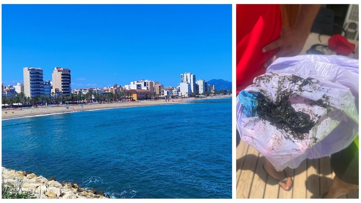 La playa del Fortí de Vinaròs ha tenido que cerrar tras detectar presencia de chapapote en sus aguas.