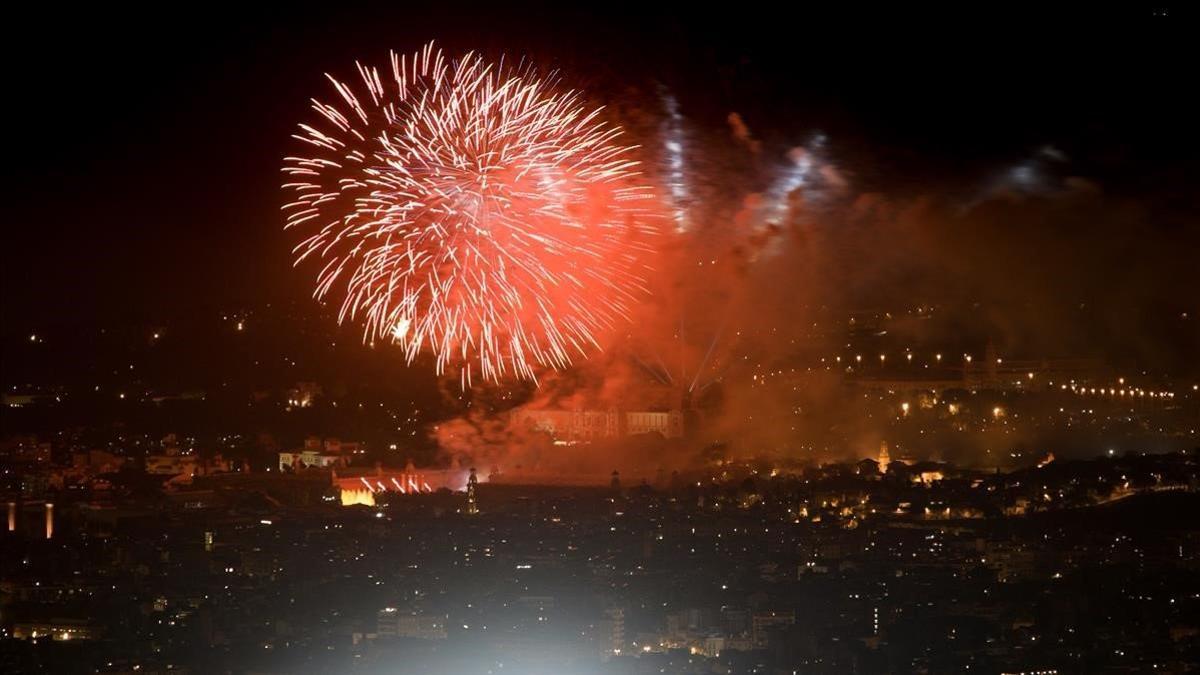 Piromusical de la Mercè del 2019.