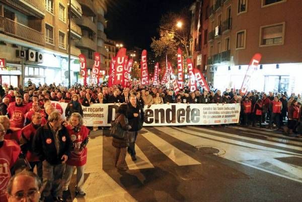 Fotogalería: Protesta en contra del recorte a las pensiones