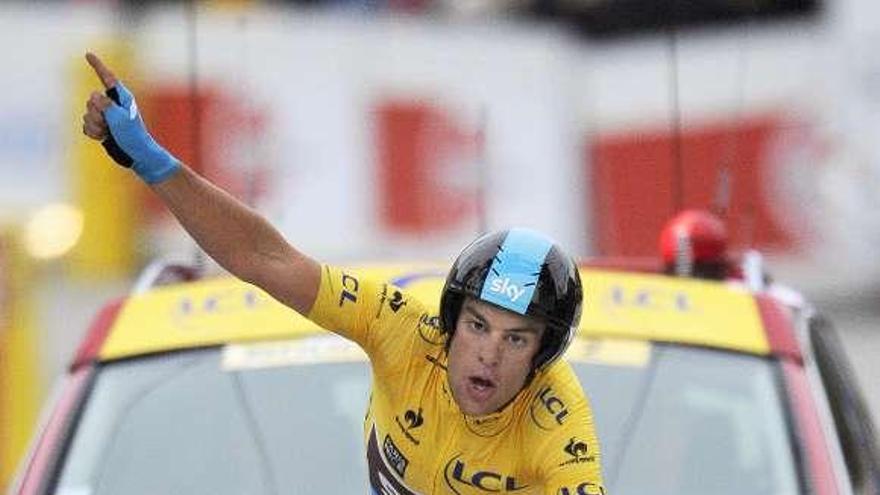 Richie Porte, primer australiano en ganar la París-Niza, ayer. // Efe